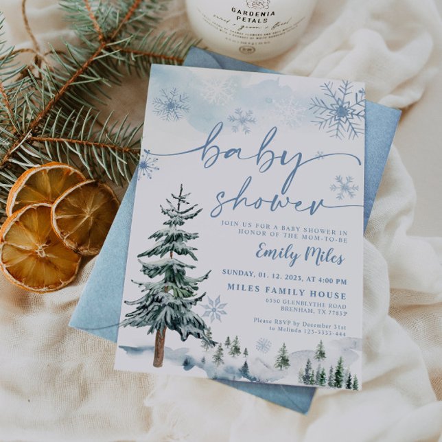 Winter Baby Shower Invitation (Creator Uploaded)
