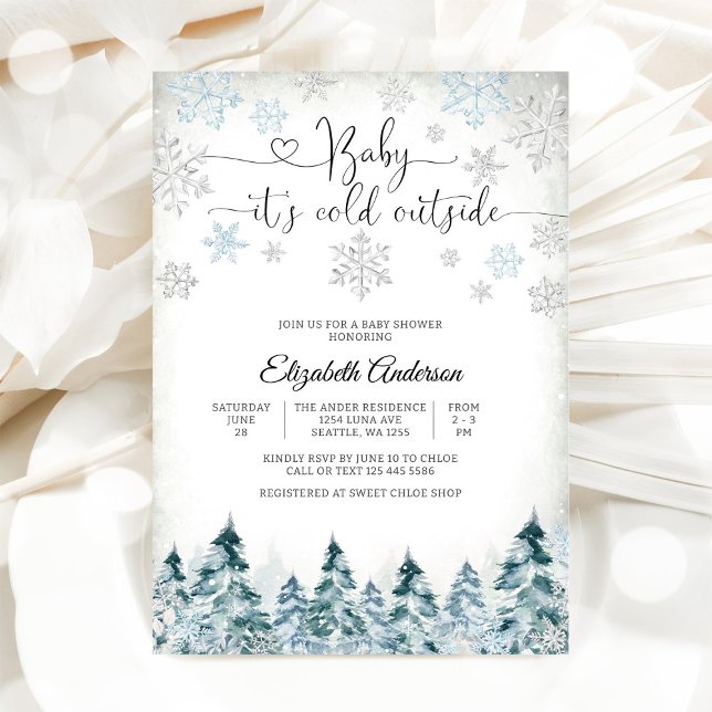 Winter Baby Shower Invitation (Creator Uploaded)