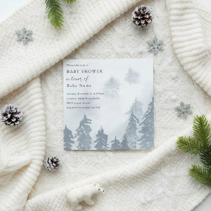 Winter baby shower invitation