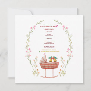  Winter Baby Shower Invitation - A Little Bundle 