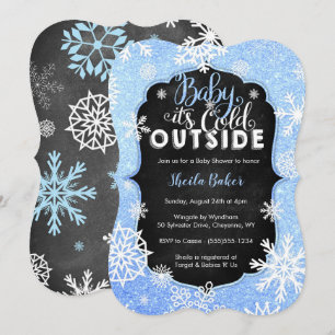 Winter Baby Shower Invitation - Boy Baby Shower