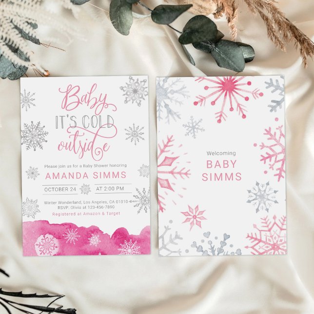 Winter Baby Shower Invitation It's Cold Outside (Creator Uploaded)