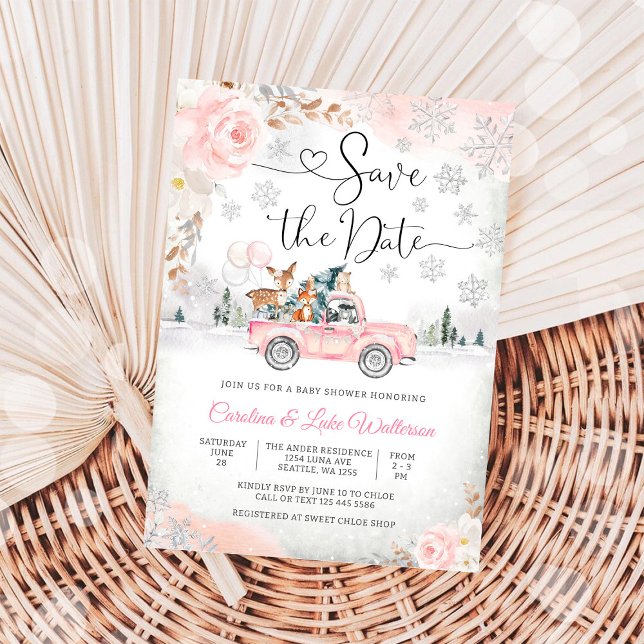 Winter Baby Shower Invitation Save the Date (Creator Uploaded)