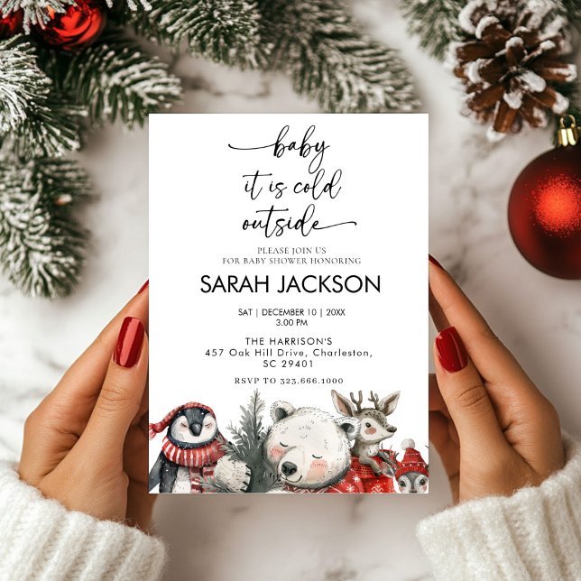 Winter Baby Shower Invitation set, baby it's cold  (Creator Uploaded)