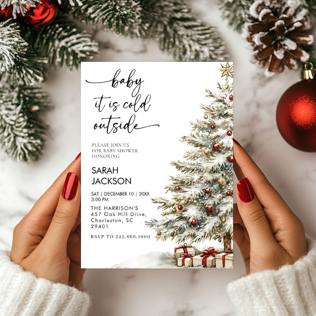 Winter Baby Shower Invitation set, baby it's cold  (Creator Uploaded)