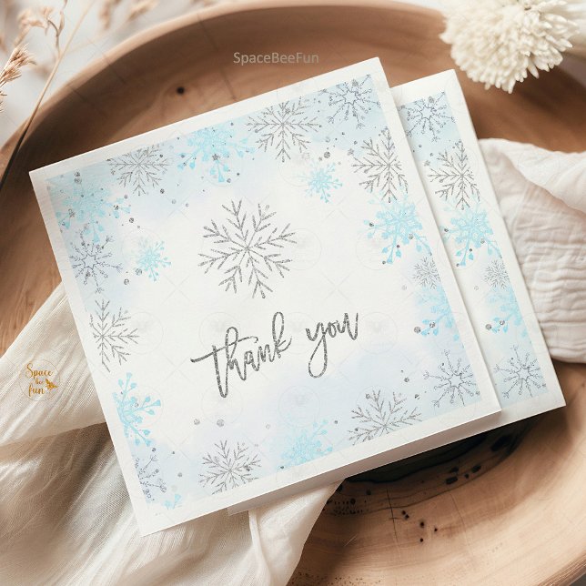 Winter Baby Shower It's Cold Outside  Napkin (Winter Baby Shower It's Cold Outside Invitation Snowflakes Boy Host a cozy and charming Winter Baby )