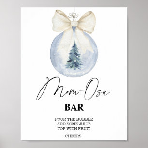 Winter baby shower \ Mum-osa bar Poster