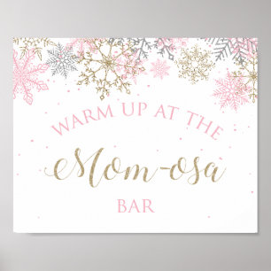 Winter Baby Shower Mum-Osa Sign