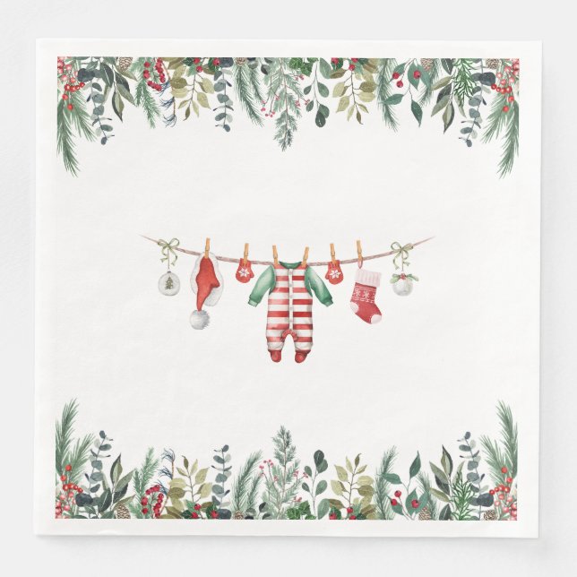 Winter Baby Shower  Napkin (Front)