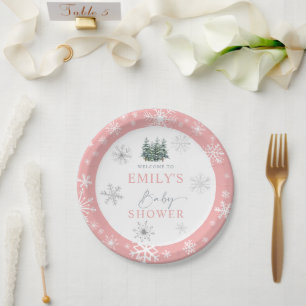 Winter Baby Shower  Paper Plate