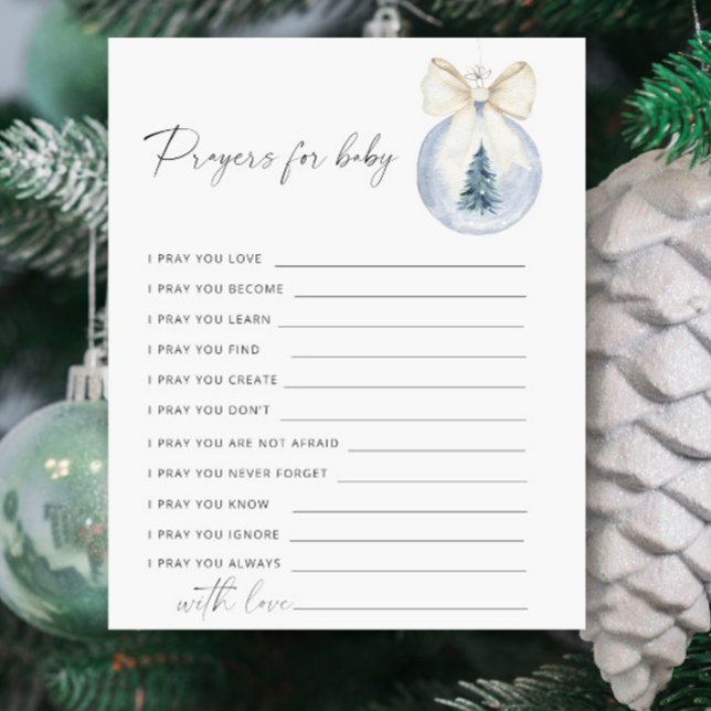 Winter Baby shower Party game - Prayers for baby (Creator Uploaded)