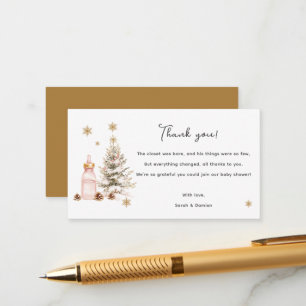 Winter Baby Shower Thank you Enclosure Card