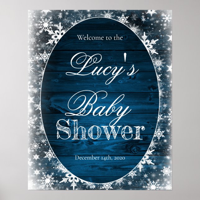 Winter Baby Shower Welcome Sign (Front)