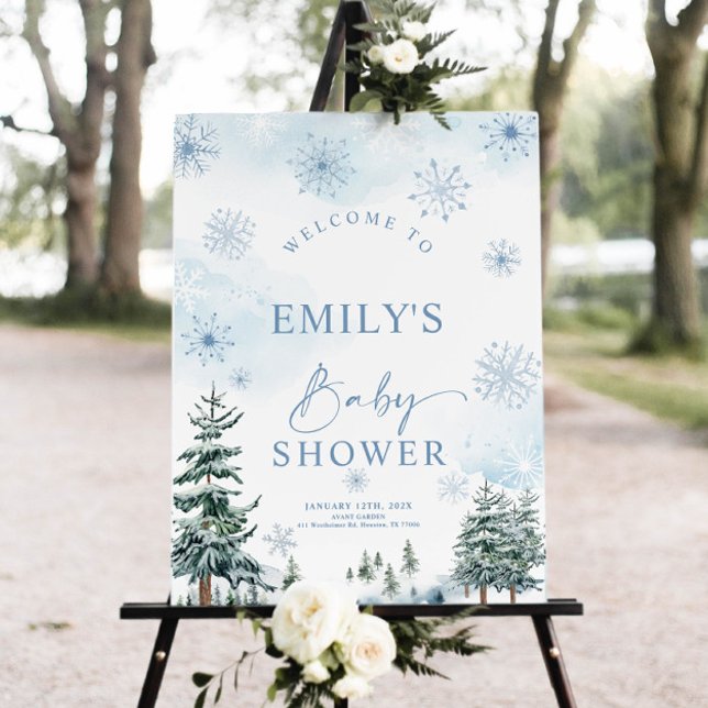 Winter Baby Shower Welcome Sign Poster (Creator Uploaded)