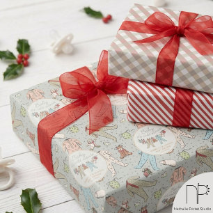 Winter Baby Shower Wrapping Paper Set