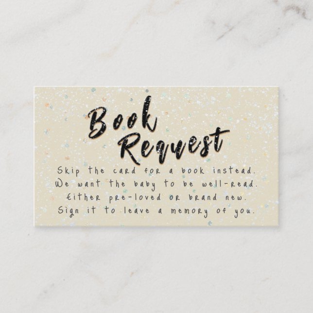 Winter Baby Sprinkle | Snow Flurry Book Request Enclosure Card (Front)