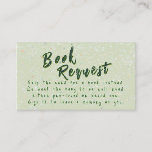 Winter Baby Sprinkle Snow Flurry Book Request Enclosure Card