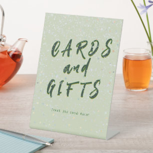 Winter Baby Sprinkle   Snow Flurry Cards & Gifts Pedestal Sign