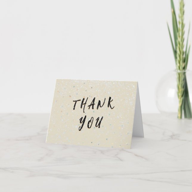 Winter Baby Sprinkle | Snow Flurry Thank You Card (Front)