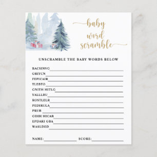 Winter Baby Word Scramble   Baby Shower Game