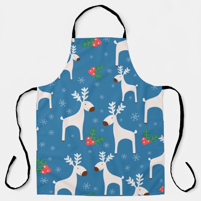 Winter background with deers ( seamless pattern)an apron (Front)