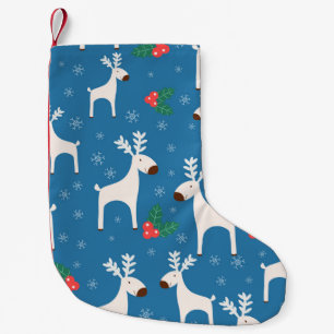 Winter background with deers ( seamless pattern)an small christmas stocking