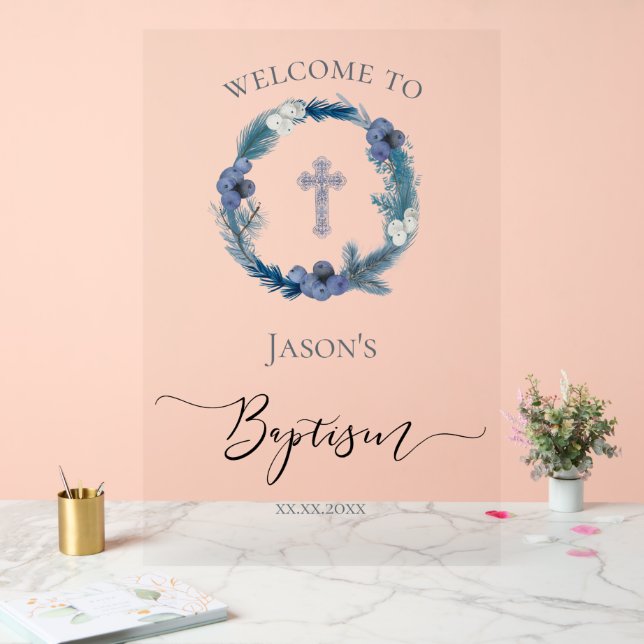 winter Baptism welcome sign (Wedding)