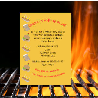 Winter Barbeque Invitation