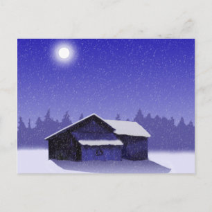 Winter Barn 2 Postcard