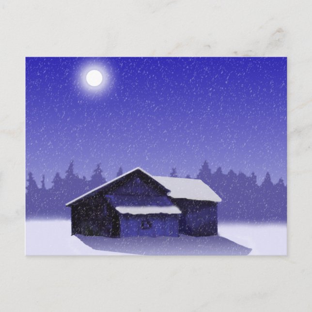 Winter Barn 2 Postcard (Front)