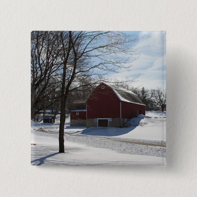 Winter Barn Button (Front)