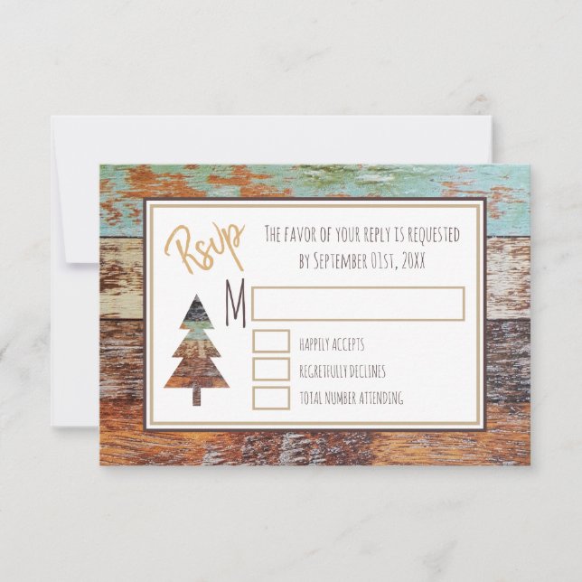 Winter Barn, Christmas Party RSVP Card (Front)