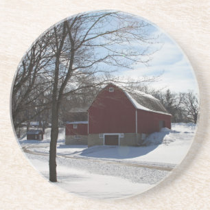 Winter Barn Coaster