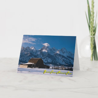 Winter Barn - Greetings Card