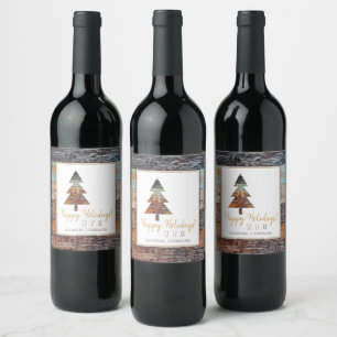 Winter Barn, Happy Holidays Wine Label