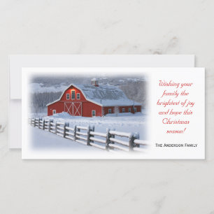 Winter Barn Photo Card