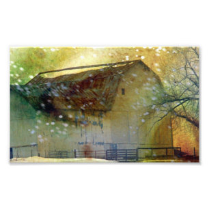 Winter Barn Photo Print