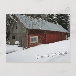 Winter Barn Postcard