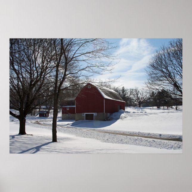 Winter Barn Poster (Front)
