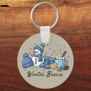 Winter Basics Snowman Christmas Weather Cosy Key Ring