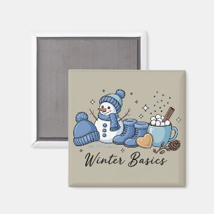 Winter Basics Snowman Christmas Weather Cosy Magnet