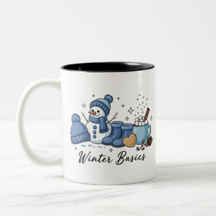 Winter Basics Snowman Christmas Weather Cosy Two-Tone Coffee Mug