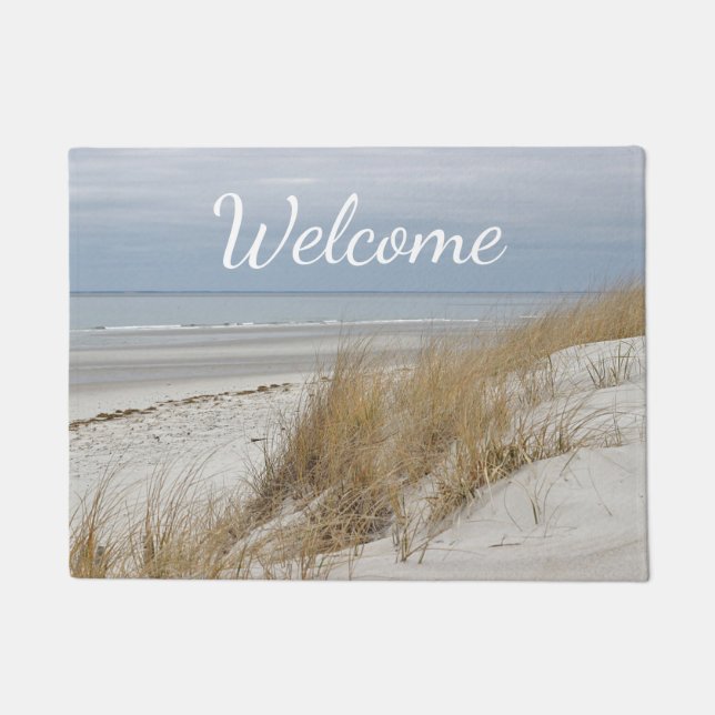 Winter Beach Scene Doormat (Front)