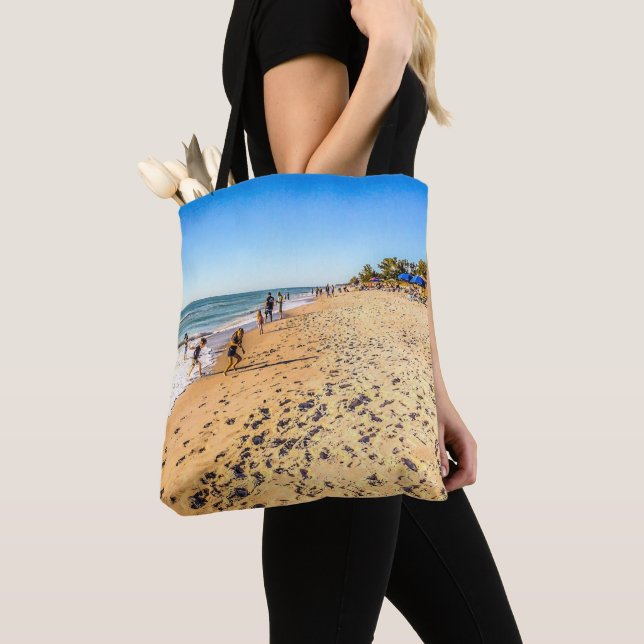 Winter Beach Scene Tote Bag (Close Up)