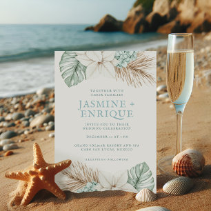 Winter Beach Wedding Invitation