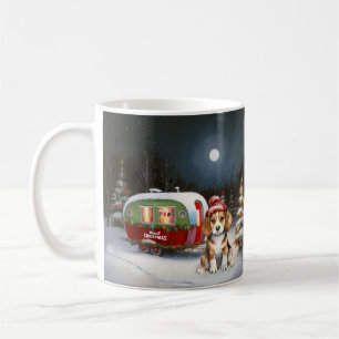 Winter Beagle Caravan Christmas Adventure  Coffee Mug