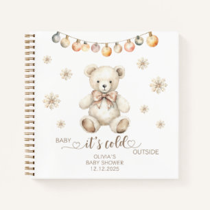 Winter Bear Baby its cold outside baby shower Notebook