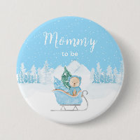 Winter Bear Blue Sleigh Mummy To Be