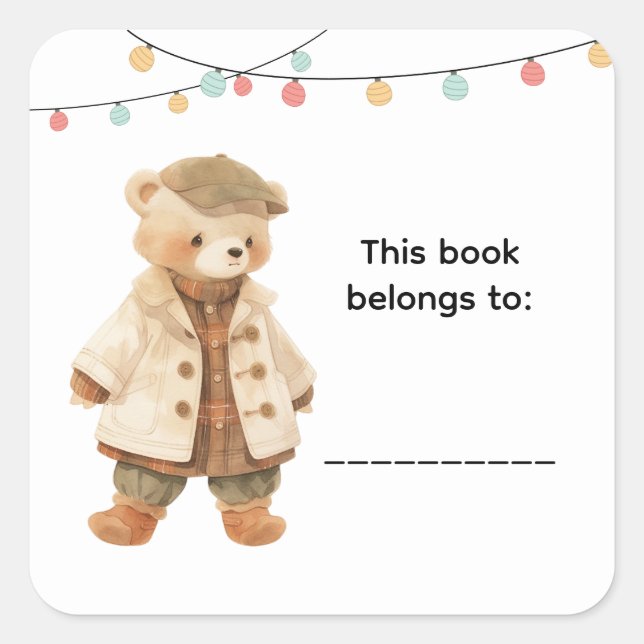 Winter Bear Book Labels (Front)