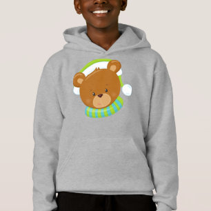 Winter Bear, Cute Bear, Brown Bear, Bear With Hat